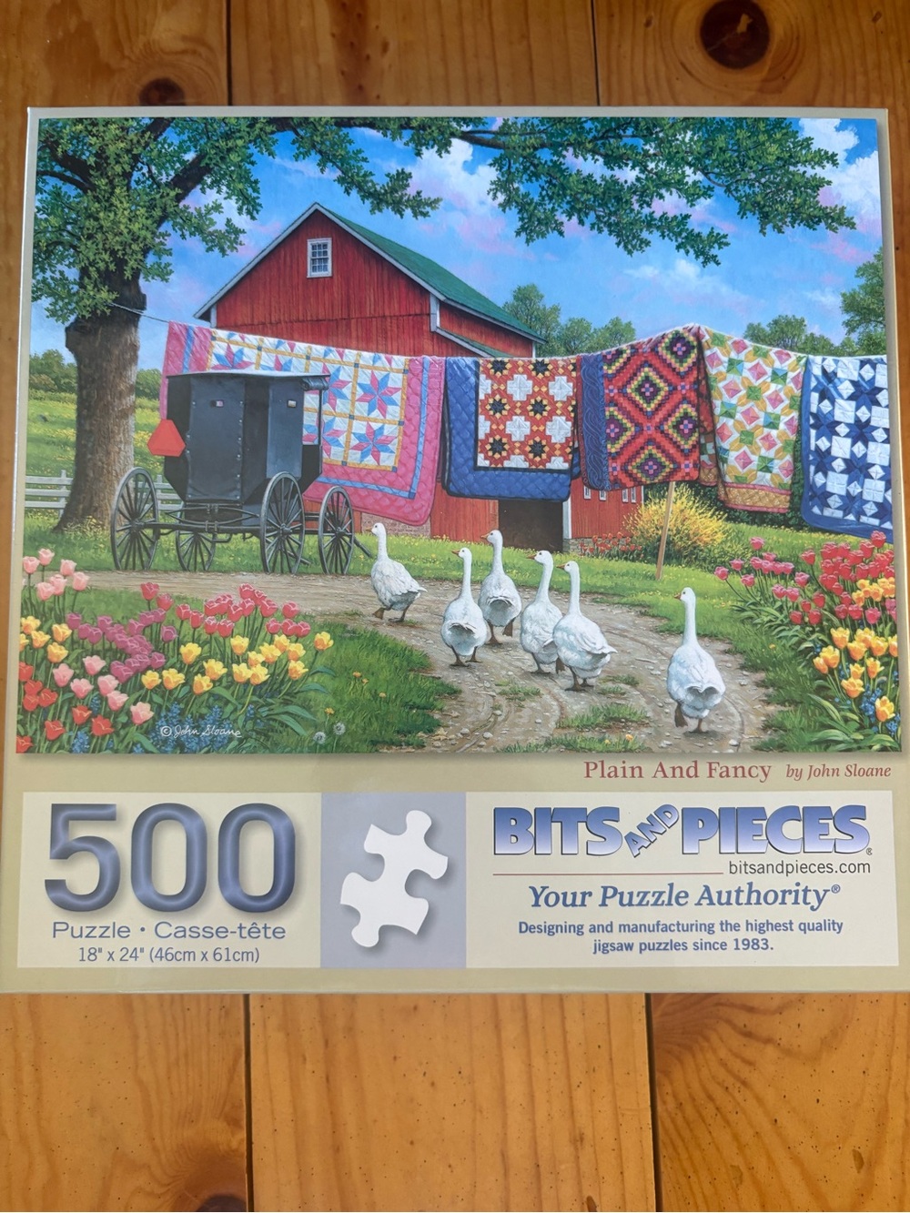 Bits and Pieces 500-Piece Jigsaw Puzzle "Plain and Fancy" - Colorful Farm Scene